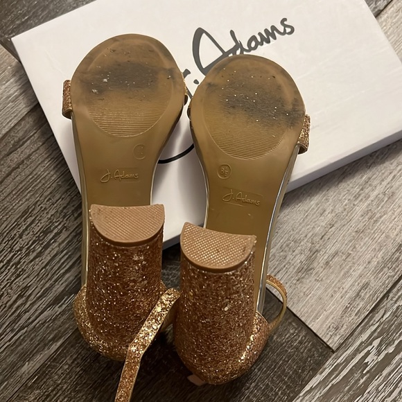 J.Adams Shirley Gold Glitter Heels - Picture 5 of 6